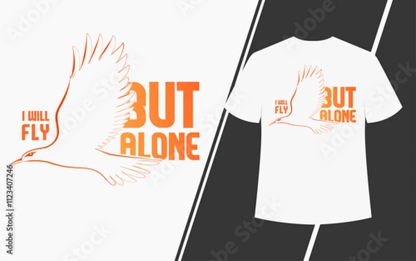 Obraz motivation t shirt design, inspiring label for print ready t shirt template design