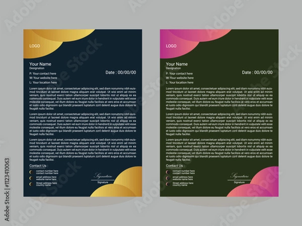 Obraz Professional Letterhead Design, Template