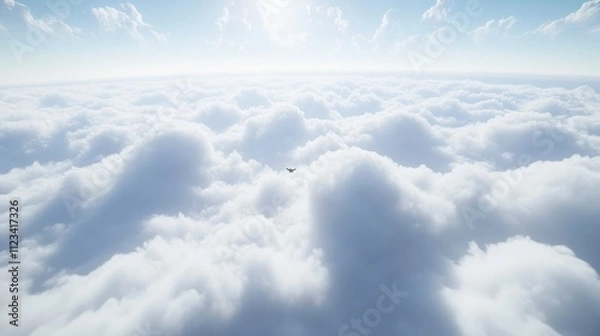 Obraz A dream where the sky is the limit, and I fly freely through the clouds, symbolizing the boundless potential of chasing dreams and the freedom to rise above any obstacle.