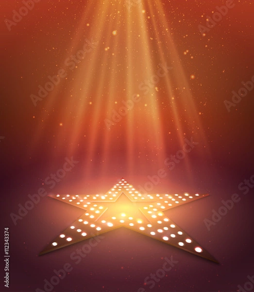 Obraz Star retro light banner. 