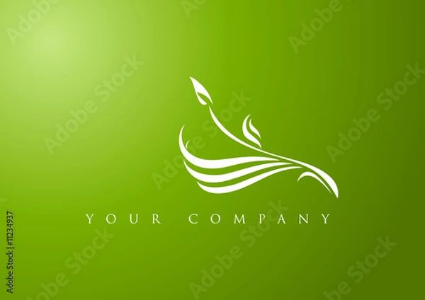 Obraz Blumenornament in grün