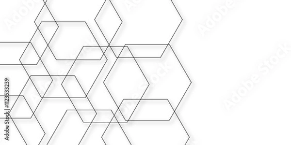 Fototapeta abstract background with hexagons