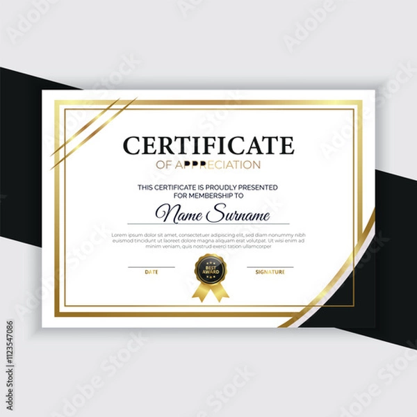 Obraz Creative Modern New Certificate Design Template