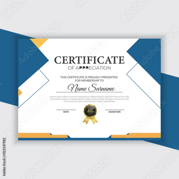 Obraz Creative Modern New Certificate Design Template