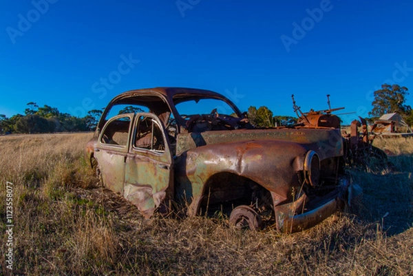 Fototapeta auto distrutta 
