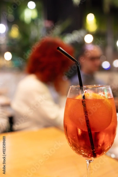 Fototapeta aperol cocktail on table