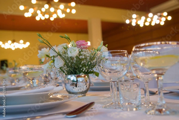 Obraz ceremonial table setting - wedding day