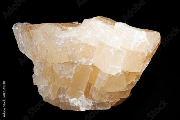 Fototapeta Minerał kalcytowy z grupy węglanu