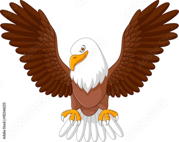 Obraz Cartoon eagle fly