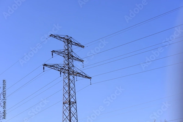 Fototapeta Metal structure with wire