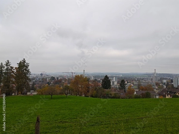 Fototapeta clouds over the city