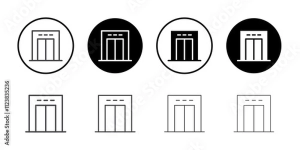 Fototapeta elevator icon Thin outline art symbol