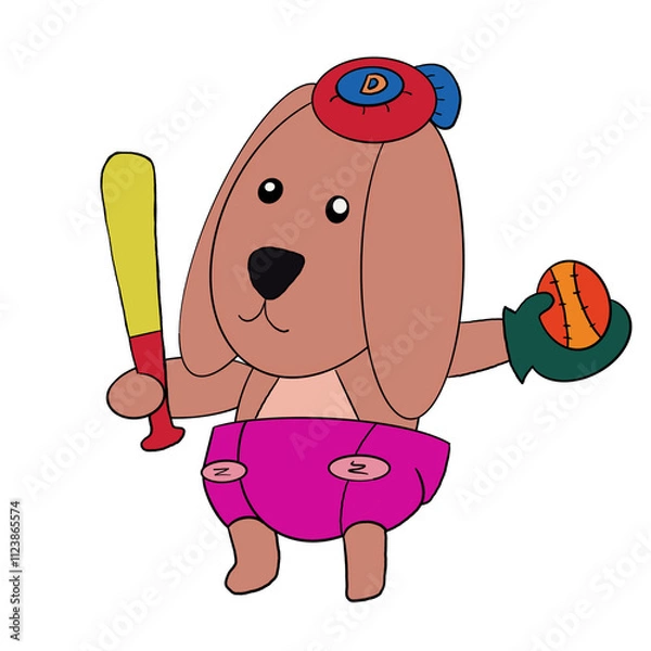 Fototapeta dog with a bone