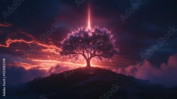 Fototapeta The Luminous Tree of Dawn