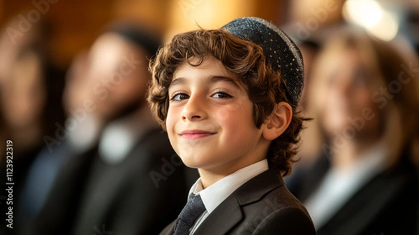 Obraz Jewish Bar Mitzvah Celebration with Family Gatherings