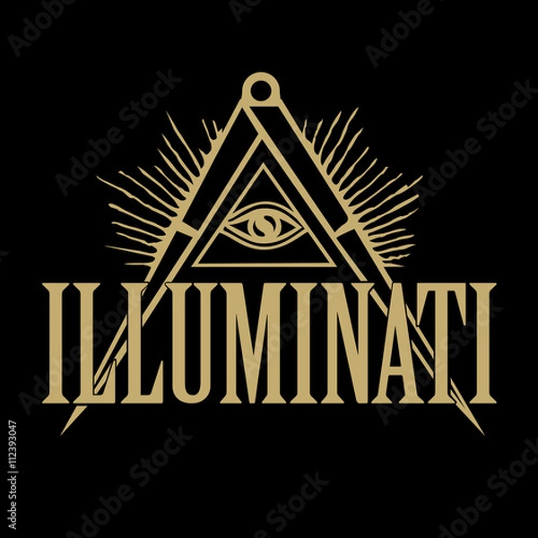 Obraz Illuminati and masons symbol vector