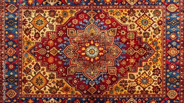 Fototapeta Intricate Oriental Rug Design A Rich Tapestry of Color and Pattern