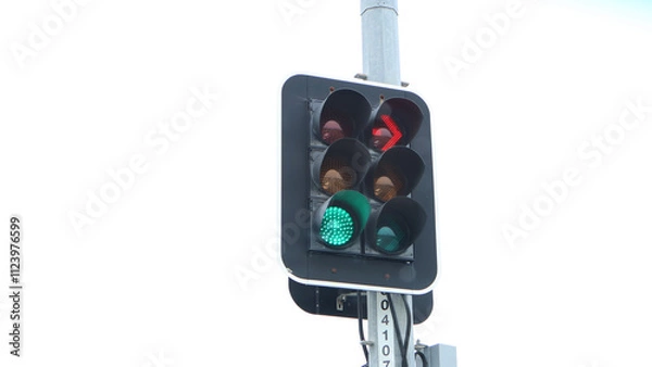 Obraz Traffic Light, Green Go, Red Arrow