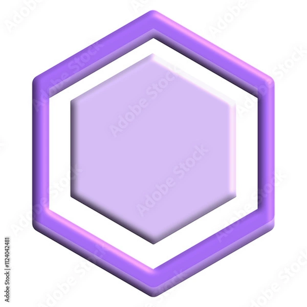 Obraz 3D Hexagon Banner