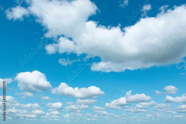 Fototapeta Blue sky with white clouds beautiful nature background