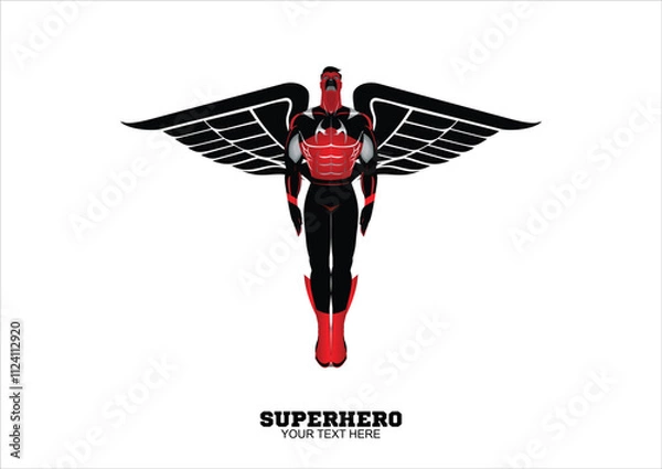 Obraz winged young superhero warrior