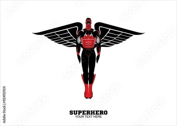 Obraz winged young superhero warrior