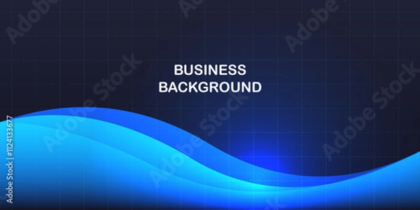 Fototapeta Dynamic modern gradient wave background