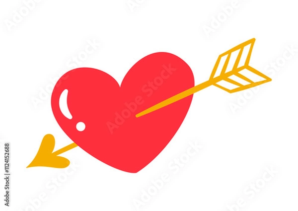 Fototapeta a heart with an arrow through it