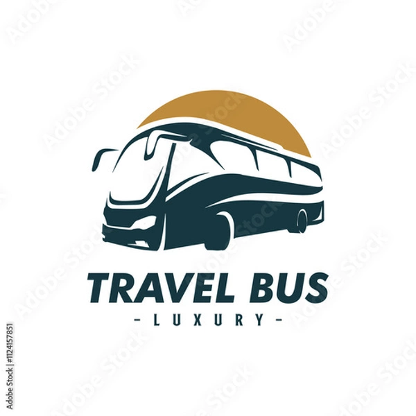 Obraz travel bus logo design template