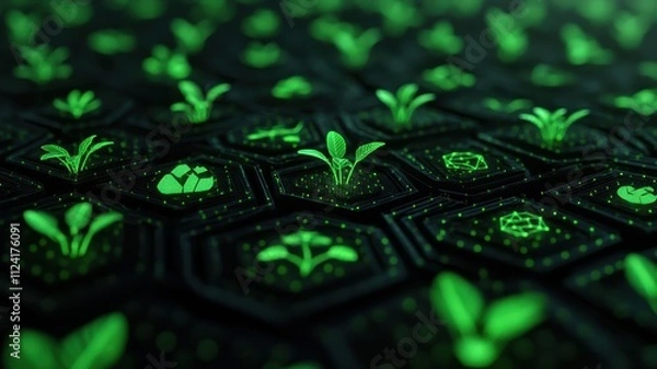 Fototapeta An intricate network of vibrant colors and shapes weaving together in a mesmerizing abstract design.