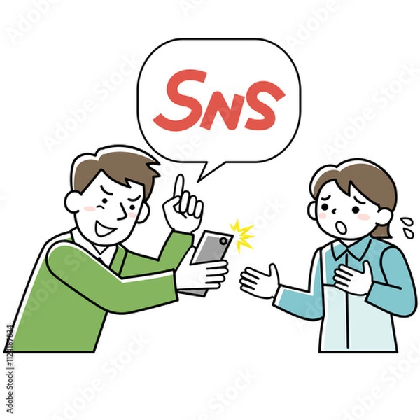 Obraz 男性客からカスハラを受ける女性スタッフ