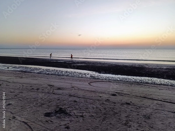 Fototapeta sunset on the beach