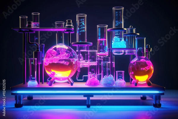 Obraz High-tech laboratory environment for scientific and technological experiments