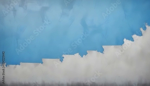 Fototapeta Clear Plain Shiny Warm Soft Vintage Bokeh Cloudy Wave Like Geometric Blue Background or Texture