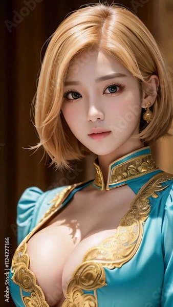 Fototapeta 女性, 美しい, ビキニ, 水着, 巨乳, 女, コスプレ, 美しさ, 砂浜