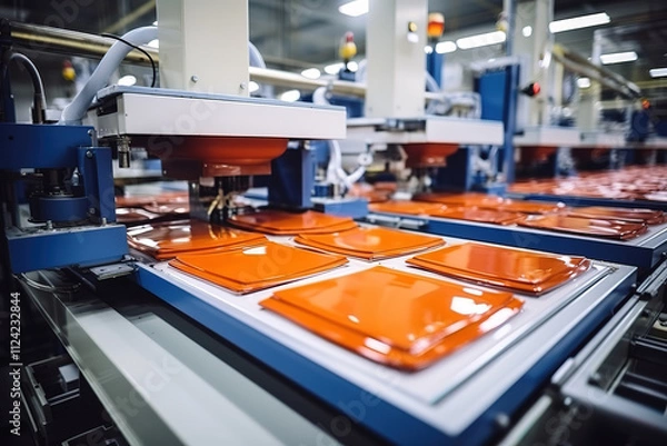 Obraz Tile factory running an efficient ceramic tile production line for high-demand markets