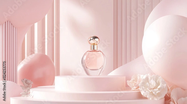 Obraz podium mockup in backdrop for perfume