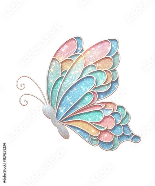 Fototapeta background with butterfly