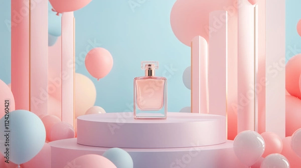 Obraz podium mockup in backdrop for perfume
