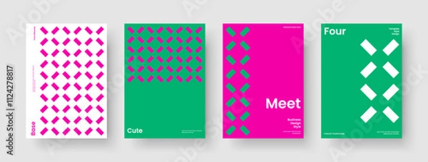 Fototapeta Creative Banner Layout. Geometric Background Template. Abstract Book Cover Design. Flyer. Report. Poster. Brochure. Business Presentation. Handbill. Magazine. Pamphlet. Portfolio. Brand Identity