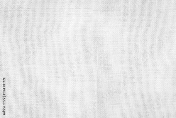 Fototapeta White textures of canvas, fabric, and paper showcasing a seamless design in natural shades of gray, ideal for a vintage backdrop or textile pattern.