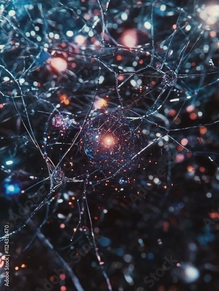 Fototapeta Space-Themed Microscope View