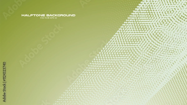 Fototapeta Green army halftone abstract background for backdrop or presentation