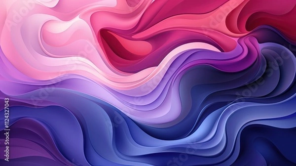 Obraz Abstract Fluid Multicolors Background with Purple and Vibrant Waves