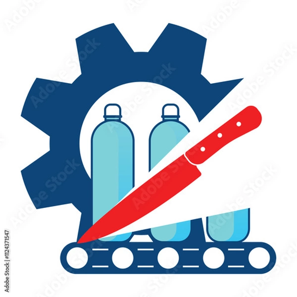 Obraz A striking call to action highlighting the urgent need to tackle plastic pollution crisis by cutting plastic production, sustainable manufacturing and eco-conscious solutions.