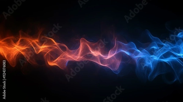 Fototapeta Realistic flames with deep orange