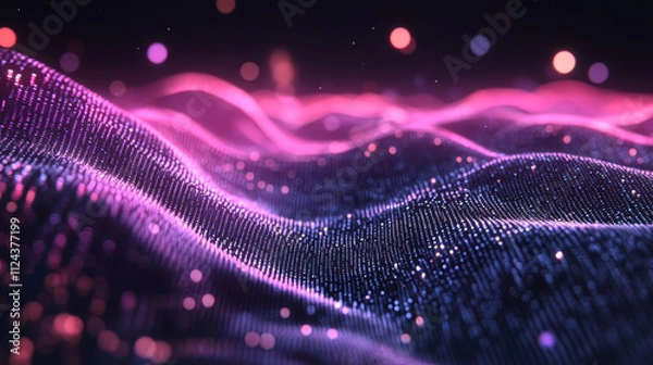 Obraz "Binary Code and Digital Technology Background: Cyber Abstract Design"