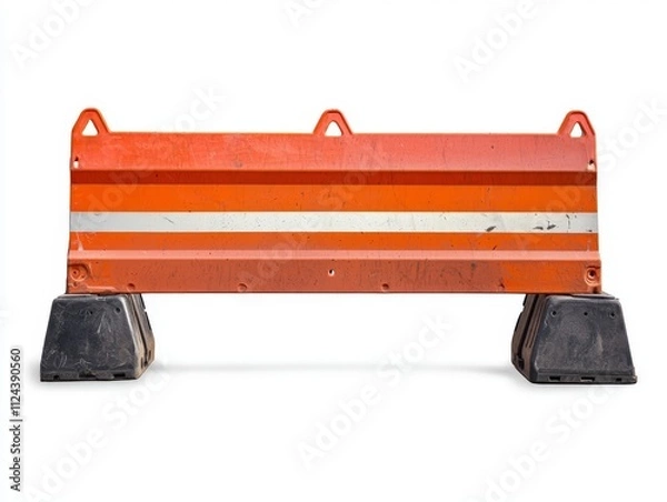 Obraz a traffic barricade on a white background
