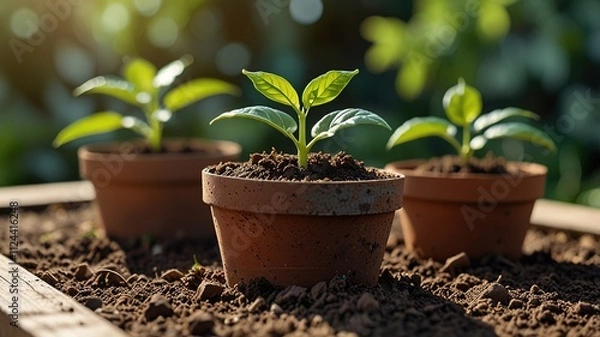 Fototapeta Earth Day concept. Growing green plant seeds. green environment concept.
