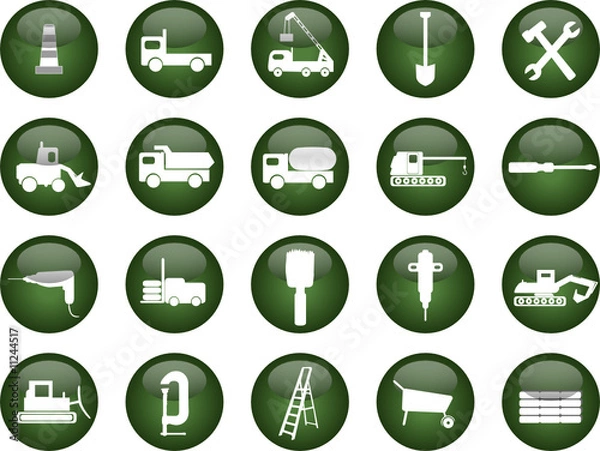 Fototapeta construction and building development vector icons